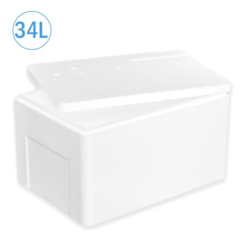 Thermobox Styrofoam box 34 liter cooler box shipping container (24 per pallet)
