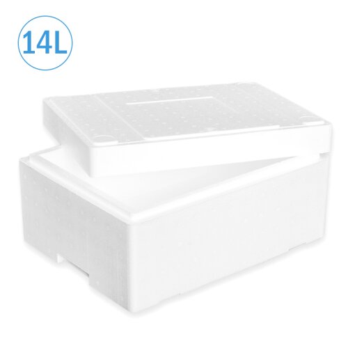 Boîte isotherme en polystyrène 14 litres glacière récipient d’expédition pour aliments, boissons, médicaments - polystyrène en EPS - boîte isolante réutilisable