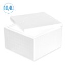 Thermobox Styrofoam box 16,4 liter cooling box shipping container for food, drinks, medication - Styrofoam made of EPS - reusable insulated box
