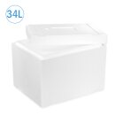 Thermobox Styrofoam box 34 liter cooling box shipping container for food, drinks, medication - Styrofoam made of EPS - reusable insulated box
