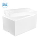 Thermobox Styrofoam box 53,5 liter cooling box shipping container for food, drinks, medication - Styrofoam made of EPS - reusable insulated box