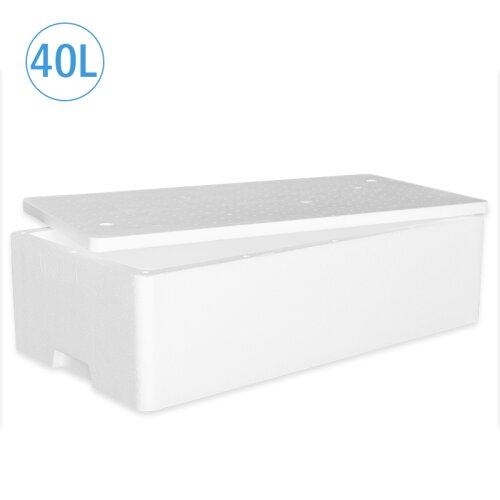 Thermobox Styrofoam box 40 liter cooler box shipping container for food, drinks, medication - Styrofoam made of EPS - reusable insulated box
