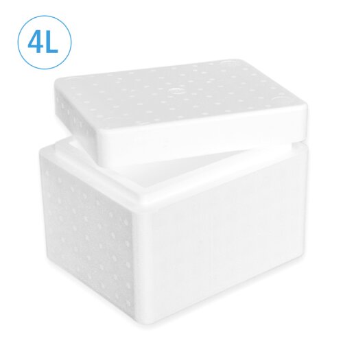 Boîte isotherme en polystyrène 4 litres glacière récipient d’expédition pour aliments, boissons, médicaments - polystyrène en EPS - boîte isolante réutilisable