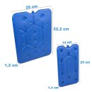 Set of 3 Freezeboard ice packs flat, 10h long cooling, 1 x 800g + 2 x 400g, food-safe, non-toxic, durable and robust for reusable use in coolers and cooling bags
