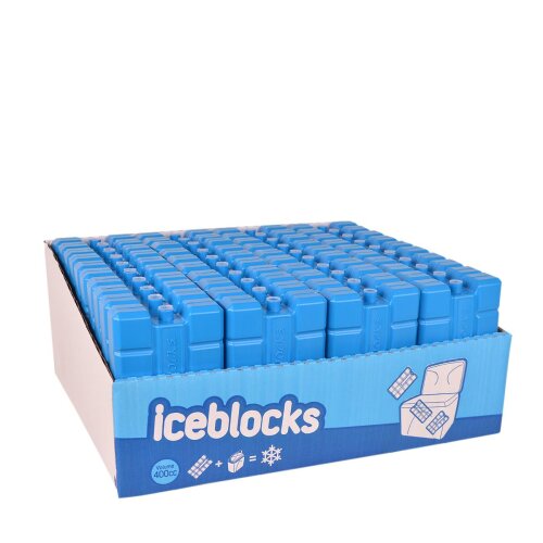 Set of 40 Iceblock ice packs 400g, 16h long cooling, food-safe, non-toxic, durable and robust for commercial refrigerated shipping & reusable use in coolers, cooling bag